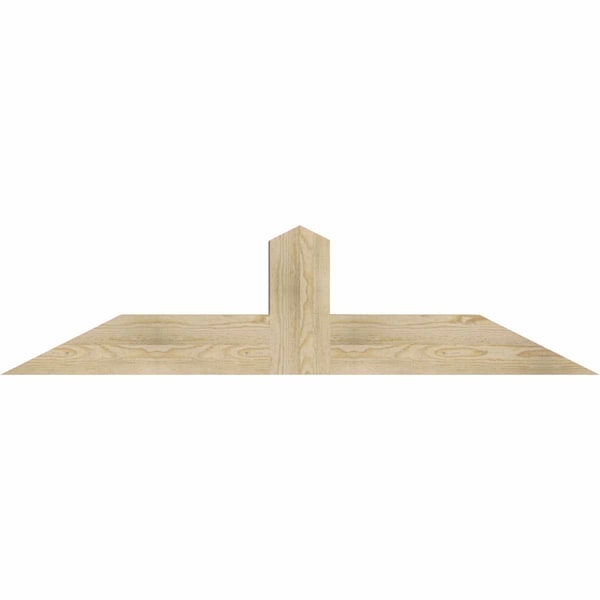 Ekena Millwork Portland Rough Sawn Timber Gable Bracket, Douglas Fir, 60"W x 15"H x 6"D x 6"F, 6/12 Pitch GBW060X15X0606POR00RDF - main
